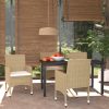 Garden Dining Set with Cushions Poly Rattan