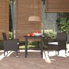 Garden Dining Set with Cushions Poly Rattan