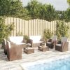 Garden lounge set with Cushions Poly Rattan