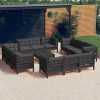 13 Piece Garden Lounge Set with Cushions Pinewood