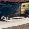 10 Piece Garden Lounge Set with Cushions Solid Pinewood