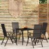 Garden Dining Set Black