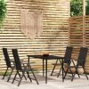 Garden Dining Set Black