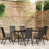 Garden Dining Set Black