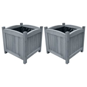 Wooden Raised Bed 30x30x30 cm Set of 2