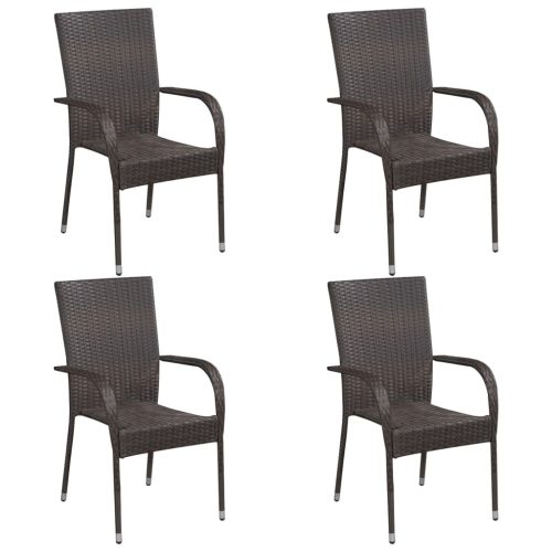 Stackable Outdoor Chairs Poly Rattan
