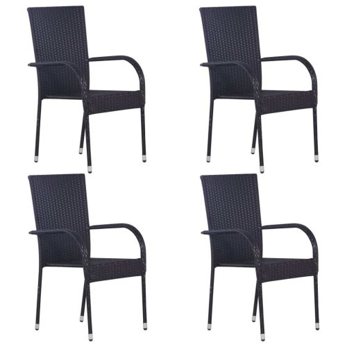 Stackable Outdoor Chairs Poly Rattan