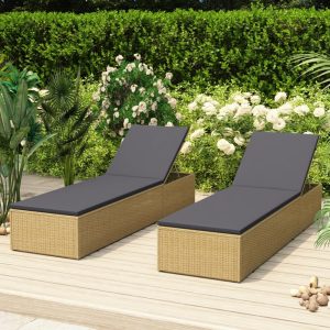 Sunlounger Poly Rattan and