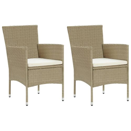 Garden Dining Chairs 2pcs Poly Rattan