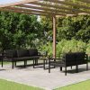 Garden Lounge Set with Cushions Aluminium Anthracite