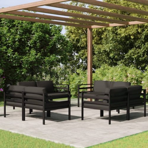 Garden Lounge Set with Cushions Aluminium Anthracite