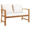 Garden Bench 120 cm with Cushion Solid Acacia Wood