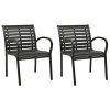 Garden Chairs 2 pcs Steel and WPC