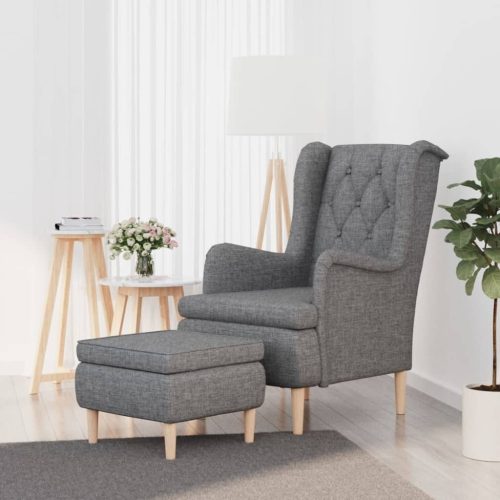 Armchair with Solid Rubber Wood Feet Fabric
