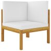 Garden Sofas 2 pcs with Cushions Solid Acacia Wood