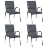 Stackable Garden Chairs Steel and Textilene