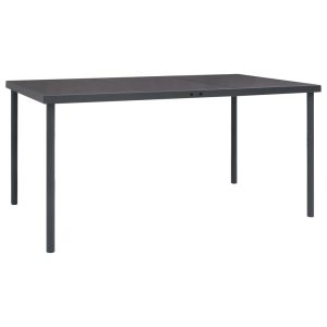 Outdoor Dining Table Anthracite Steel