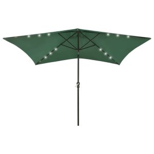 Parasol with LEDs and Steel Pole 2x3 m