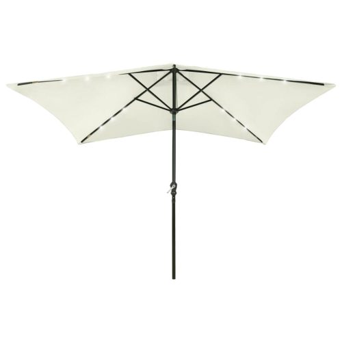 Parasol with LEDs and Steel Pole 2×3 m