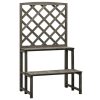 Plant Stand with Trellis 70x42x120 cm Solid Firwood