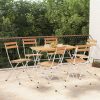 Folding Bistro Chair Solid Acacia Wood