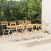 Folding Bistro Chair Solid Acacia Wood