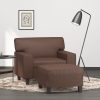 Southington Sofa Chair with Footstool Faux Leather