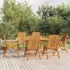 Reclining Garden Chairs Solid Wood Teak