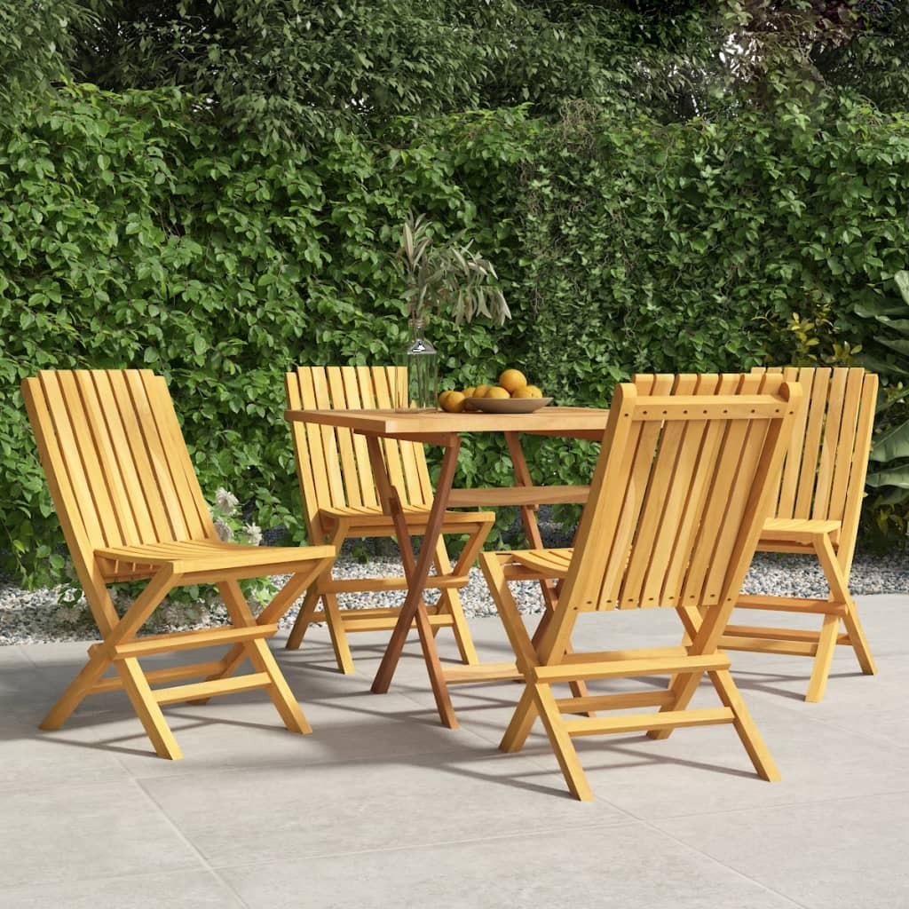 Folding Garden Chairs 47x47x89 cm Solid Wood Teak - Gardeningtoolsonline