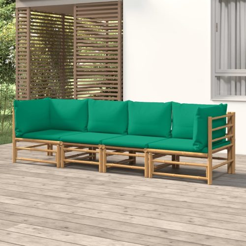 Garden Lounge Set with Cushions  Bamboo