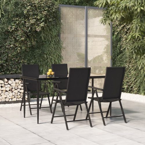 Garden Dining Set Black