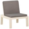 Garden Lounge Chair with Cushion Plastic
