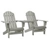Garden Adirondack Chairs with Tea Table Solid Fir Wood
