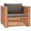 Garden Sofa Chair with Cushions Solid Teak Wood