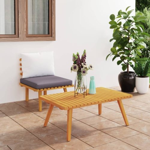 Garden Chair with Cushions Solid Acacia Wood