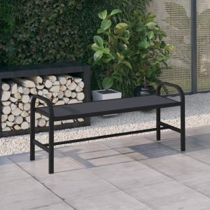 Garden Bench 124.5 cm Steel and WPC