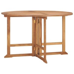 Folding Garden Dining Table 110x75 cm Solid Wood Teak