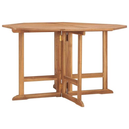 Folding Garden Dining Table 110×75 cm Solid Wood Teak