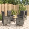Garden Dining Set with Cushions Poly Rattan