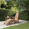 Garden Adirondack Chair with Footstool HDPE