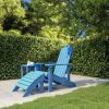 Garden Adirondack Chair with Footstool HDPE