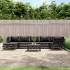 Garden Lounge Set with Cushions Steel