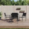 Garden Dining Set with Cushions Poly Rattan and Steel