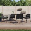 Garden Chairs with Cushions 56.5x57x83 cm Poly Rattan