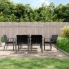 Garden Chairs with Cushions 56.5x57x83 cm Poly Rattan