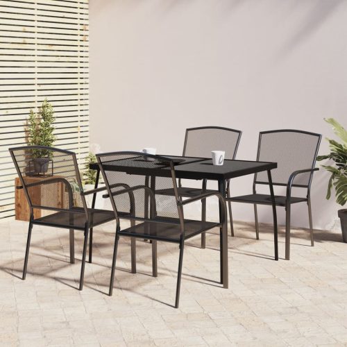 Garden Dining Set Anthracite Steel