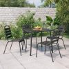 Garden Dining Set Anthracite Steel