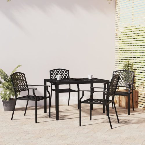 Garden Dining Set Anthracite Steel