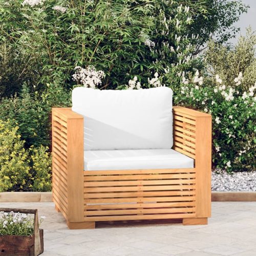 Garden Sofa Chair with Cushions Solid Wood Teak