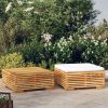 Garden Sofa with Cushions Solid Wood Teak